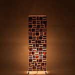 Торшер из перламутра на металлическом каркасе Indonesian Tower 2 варинант исполнения - 3 | Loft Concept в Ростове-на-Дону