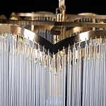 Люстра прямоугольная на цепях с прозрачными трубками и волнистым краем Nembus варинант исполнения - 11 | Loft Concept в Ростове-на-Дону