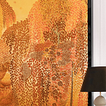 Обои ручная роспись в стиле Арт-деко Hippolyta’s Forest Colourway 263 on Deep Rich Gold gilded paper варинант исполнения - 2 | Loft Concept в Ростове-на-Дону