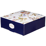 Ваза фарфоровая круглая на ножке с рисунком цветов Garden Whisper Porcelain Set  варинант исполнения - 2 | Loft Concept в Ростове-на-Дону