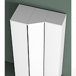 Шкаф-пенал белый с зеркальной дверцей Strict Lines варинант исполнения - 4 | Loft Concept в Ростове-на-Дону