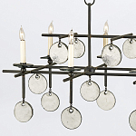 Люстра подвесная с 8-ю лампами и стеклянными круглыми подвесками Currey & Company варинант исполнения - 7 | Loft Concept в Ростове-на-Дону