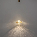 Подвесной светильник с плафоном из фактурного светло-янтарного стекла Light Ensemble варинант исполнения - 4 | Loft Concept в Ростове-на-Дону