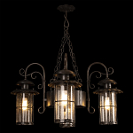 Уличная подвесная люстра с 4-мя цилиндрическими плафонами на цепях Elysian Lanterns варинант исполнения - 2 | Loft Concept в Ростове-на-Дону