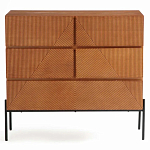 Комод с геометрическим рисунком на ящиках Anders Dark Wood варинант исполнения - 2 | Loft Concept в Ростове-на-Дону