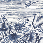 Обои ручная роспись Le Brésil Mer Bleue варинант исполнения - 2 | Loft Concept в Ростове-на-Дону