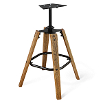 Барный стул со спинкой на 4-х коричневых ножках Бежевый Велюр Ava Charm варинант исполнения - 4 | Loft Concept в Ростове-на-Дону