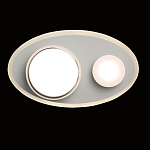 Бра овальной формы белого цвета с 2-мя лампами Lunar Pebbles варинант исполнения - 4 | Loft Concept в Ростове-на-Дону