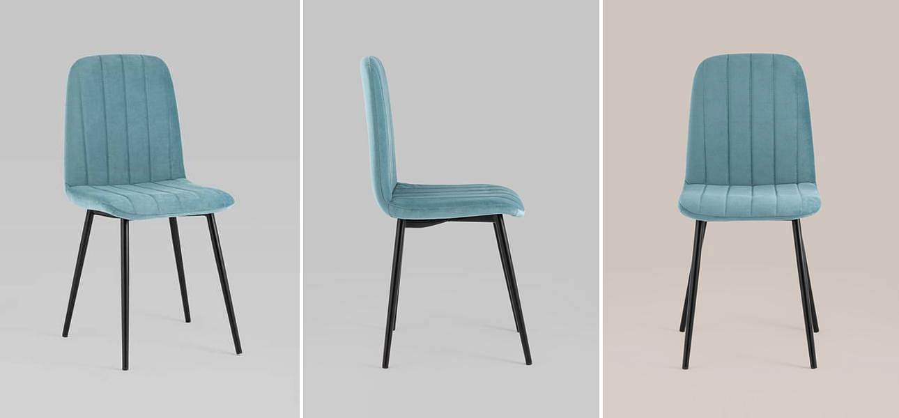 Стул Easy Chair Велюр Голубой цвет Стул Easy Chair Велюр Голубой цвет - Loft-Concept в Ростове-на-Дону