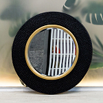 Зеркало в черной фактурной раме с золотым кантом Summon the Light варинант исполнения - 8 | Loft Concept в Ростове-на-Дону