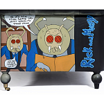 Кресло "Умный Умник" Rick and Morty graffiti chair натуральная кожа  варинант исполнения - 6 | Loft Concept в Ростове-на-Дону