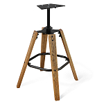 Барный стул со спинкой на 4-х коричневых ножках Черный Велюр Ava Charm варинант исполнения - 4 | Loft Concept в Ростове-на-Дону