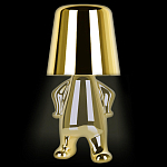 Настольная лампа фигурная золотого цвета с гладким абажуром Высота 19 см Sophia варинант исполнения - 1 | Loft Concept в Ростове-на-Дону