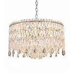 Люстра круглая с хрустальными подвесками на серебряном каркасе Roul Crystal Light варинант исполнения - 4 | Loft Concept в Ростове-на-Дону