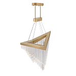 Люстра золотого цвета в форме галочки с каскадом длинных прозрачных трубок Eurofase варинант исполнения - 5 | Loft Concept в Ростове-на-Дону