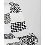 Пластиковый стул на ножках из массива бука Eames Черно-Белый Пэчворк варинант исполнения - 2 | Loft Concept в Ростове-на-Дону