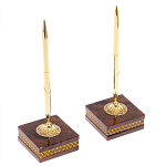 Настольный письменный набор с часами и визитницами из природного камня обсидиана Royal Present варинант исполнения - 4 | Loft Concept в Ростове-на-Дону