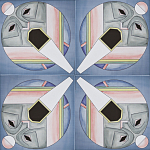 Плитка дизайнерская с узором Маска варинант исполнения - 1 | Loft Concept в Ростове-на-Дону