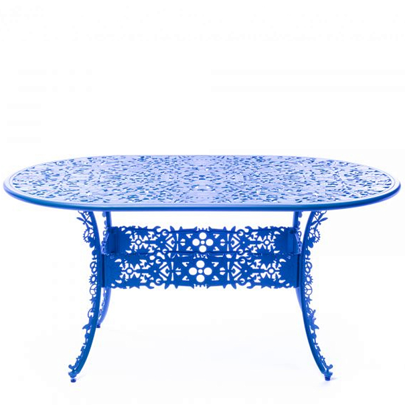   Industry Collection ALUMINIUM OVAL TABLE  SKY BLUE   -- | Loft Concept 