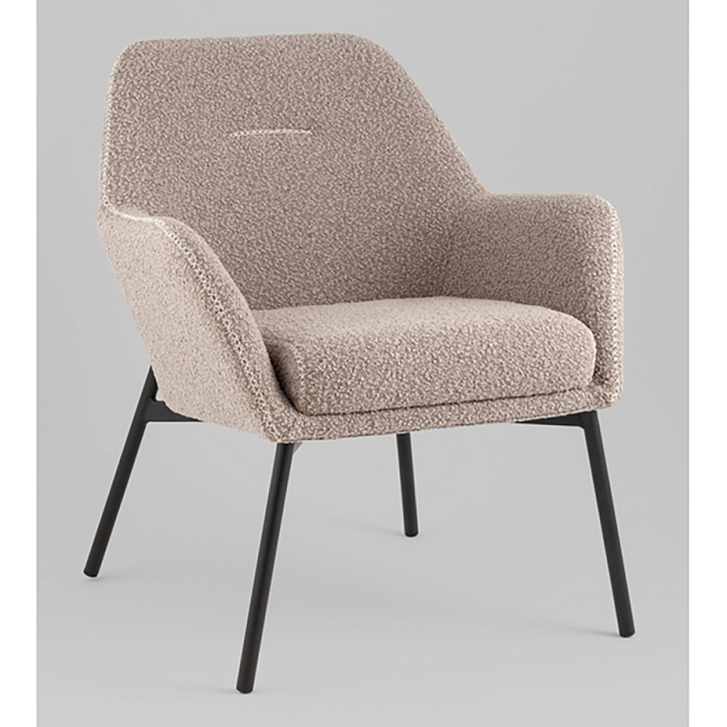 Кресло лаунж Joaquin серый Капучино  Черный в Ростове-на-Дону | Loft Concept 