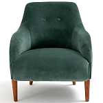 Кресло велюровое темно-зеленого цвета Diaspro Green Armchair варинант исполнения - 2 | Loft Concept в Ростове-на-Дону