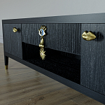 TV-тумба Дизайнерская Elsa Dreams Black варинант исполнения - 2 | Loft Concept в Ростове-на-Дону