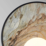 Бра круглое с каменным диском в металлической раме Sandstone Painting варинант исполнения - 2 | Loft Concept в Ростове-на-Дону