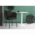 Стул мягкий с декором в виде плетеных лент на спинке и подлокотниках Semicircular Chair Decorated with Ribbons варинант исполнения - 5 | Loft Concept в Ростове-на-Дону