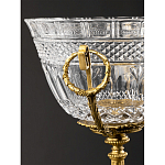 Чаша из рельефного стекла прозрачного цвета на бронзовой подставке Eden Garden варинант исполнения - 5 | Loft Concept в Ростове-на-Дону