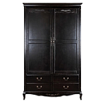 Шкаф черный с двумя дверцами и 4-мя ящиками Vintage  варинант исполнения - 1 | Loft Concept в Ростове-на-Дону