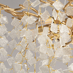 Люстра подвесная золотого цвета с декоративными ветвями и прозрачными рельефными подвесками FAIRYTREE Light варинант исполнения - 4 | Loft Concept в Ростове-на-Дону