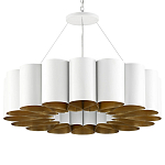 Люстра круглая фактурная в сочетании белого и золотого цвета Wide Stripes of Ribbon варинант исполнения - 4 | Loft Concept в Ростове-на-Дону