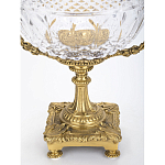 Чаша из рельефного стекла прозрачного цвета на бронзовой подставке Eden Garden варинант исполнения - 3 | Loft Concept в Ростове-на-Дону