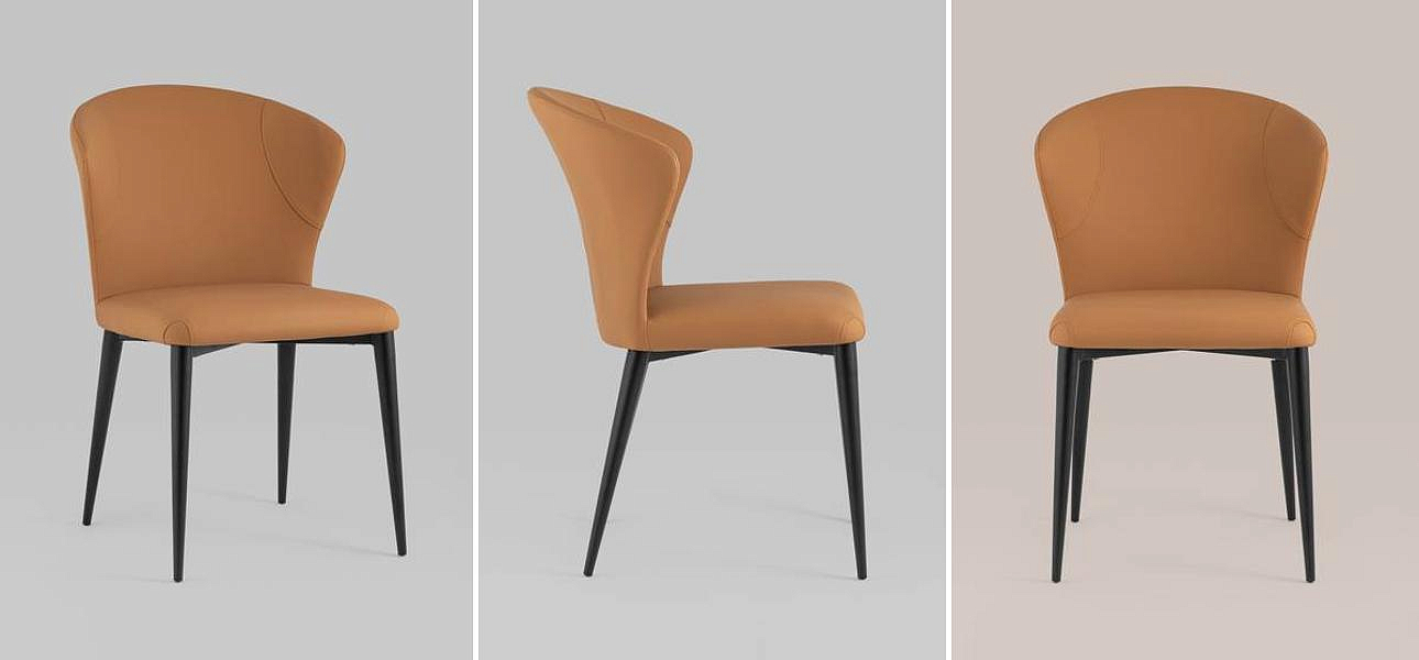 Стул Enigma Chair Оранжевая Экокожа Стул Enigma Chair Оранжевая Экокожа - Loft-Concept в Ростове-на-Дону