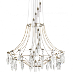 Люстра подвесная из металла с хрустальными прозрачными подвесками Quasar 81 варинант исполнения - 1 | Loft Concept в Ростове-на-Дону