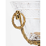 Чаша из рельефного стекла прозрачного цвета на бронзовой подставке Eden Garden варинант исполнения - 2 | Loft Concept в Ростове-на-Дону