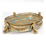 Чаша с орнаментом на ножках в виде бронзовых ангелов Eden Garden варинант исполнения - 2 | Loft Concept в Ростове-на-Дону