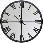 Часы настенные зеркальные с чёрным металлическим циферблатом Mirror Tower Clock варинант исполнения - 1 | Loft Concept в Ростове-на-Дону