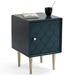 Тумба с одной дверцей Scale Ornament Blue Nightstand варинант исполнения - 1 | Loft Concept в Ростове-на-Дону