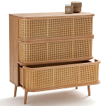 Комод с 3-мя ящиками из плетеного ротанга Ruiz Light Chest of Drawers варинант исполнения - 4 | Loft Concept в Ростове-на-Дону