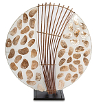 Настольная лампа из перламутра и дерева на подставке Indonesian Shell варинант исполнения - 3 | Loft Concept в Ростове-на-Дону