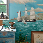 Обои ручная роспись Nantucket Crossing Brandt colourway on scenic paper варинант исполнения - 2 | Loft Concept в Ростове-на-Дону