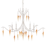 Люстра белая фактурная с подвесками из ракушек Study of Grace варинант исполнения - 3 | Loft Concept в Ростове-на-Дону