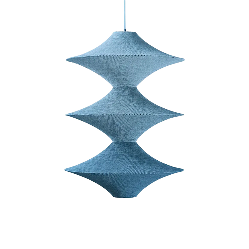 Подвесной вязаный голубой светильник «Звезда Востока 03» Голубой в Ростове-на-Дону | Loft Concept 