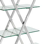 Стеллаж со стеклянными полками на стальном каркасе X-ray варинант исполнения - 3 | Loft Concept в Ростове-на-Дону