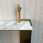 Консоль прямоугольная с основанием чёрного и золотого цвета Wrap варинант исполнения - 3 | Loft Concept в Ростове-на-Дону