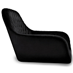 Барный стул со спинкой и подлокотниками на 4-х металлических ножках Douglas Rhombus Черный Велюр варинант исполнения - 2 | Loft Concept в Ростове-на-Дону