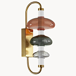 Бра с плафоном из разноцветного стекла Glass Peonies варинант исполнения - 2 | Loft Concept в Ростове-на-Дону