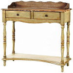 Деревянная консоль в стиле прованс с двумя ящиками Margery Wooden Provence Console Table варинант исполнения - 1 | Loft Concept в Ростове-на-Дону