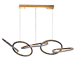 Люстра подвесная золотая в форме изогнутых колец Curved Rings варинант исполнения - 1 | Loft Concept в Ростове-на-Дону